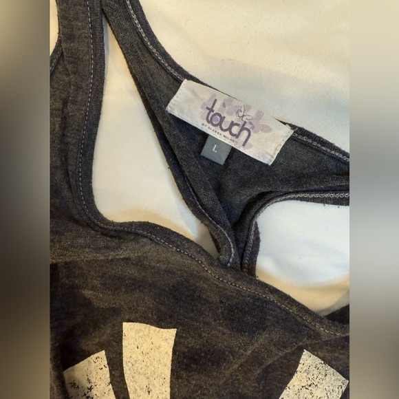 Touch Women’s New York Yankees Navy White Razor Back Tank Top Size L - Picture 3 of 3